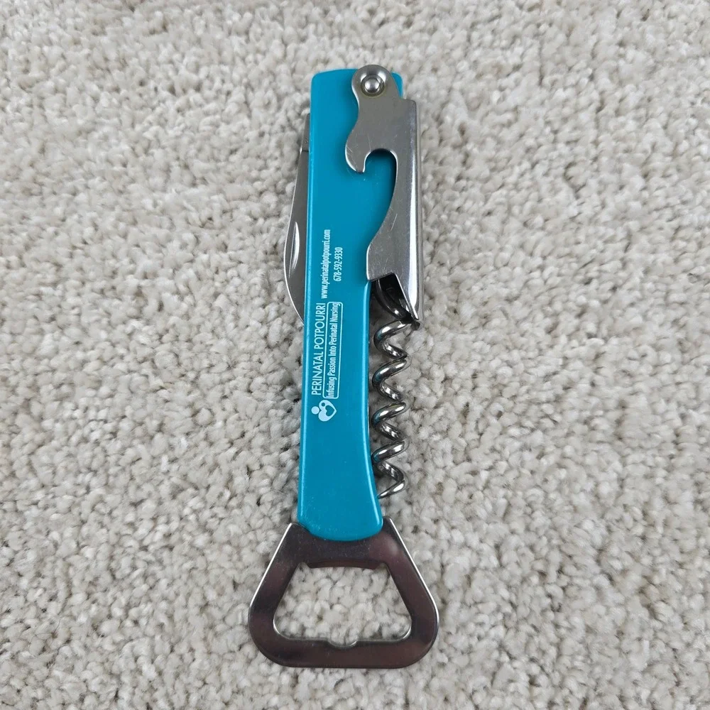 Advertising Wine Opener Teal Waiters‎ Corkscrew Bottle Opener Multi-Tool